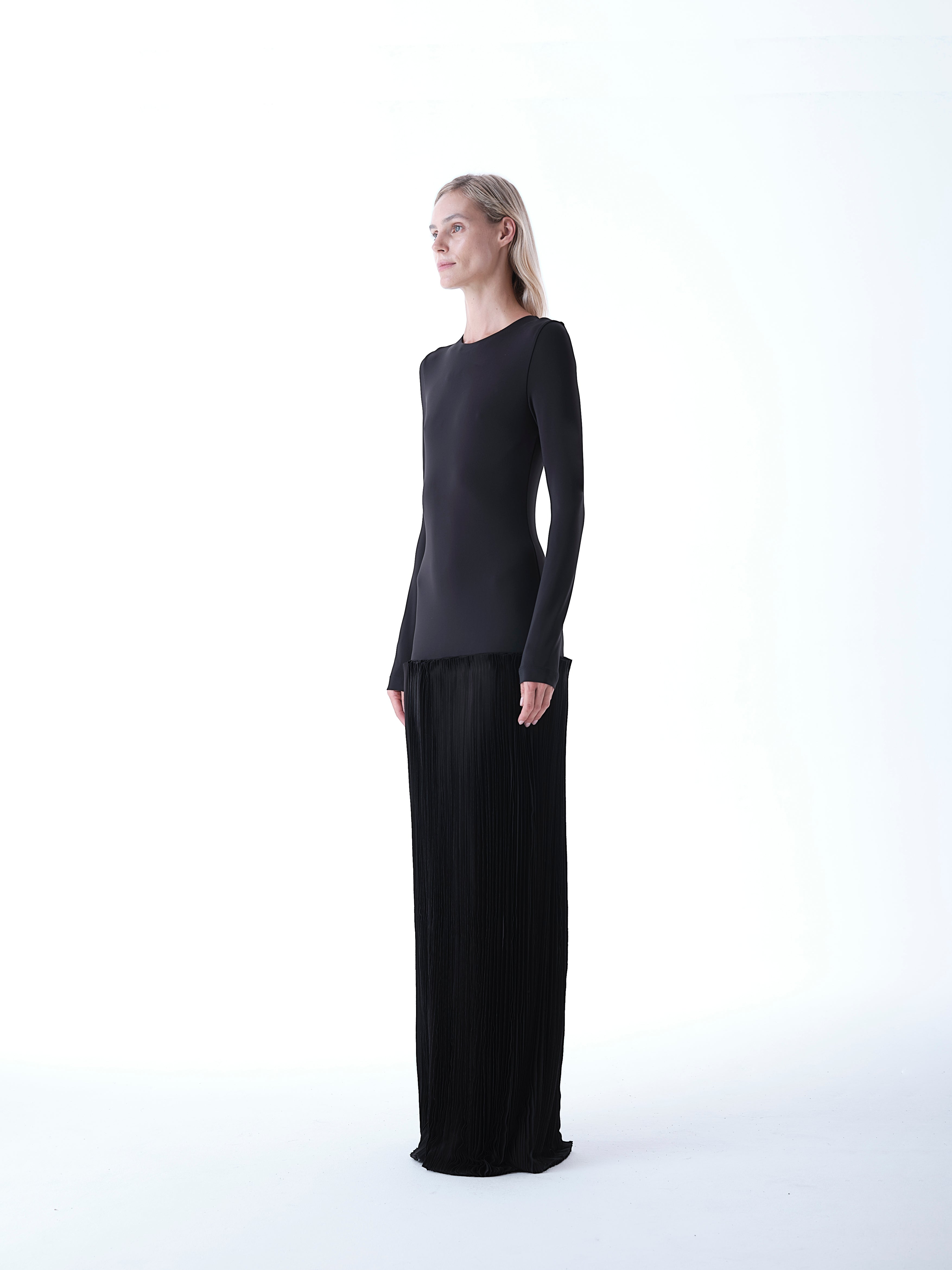 Flowing Long Jersey Dress