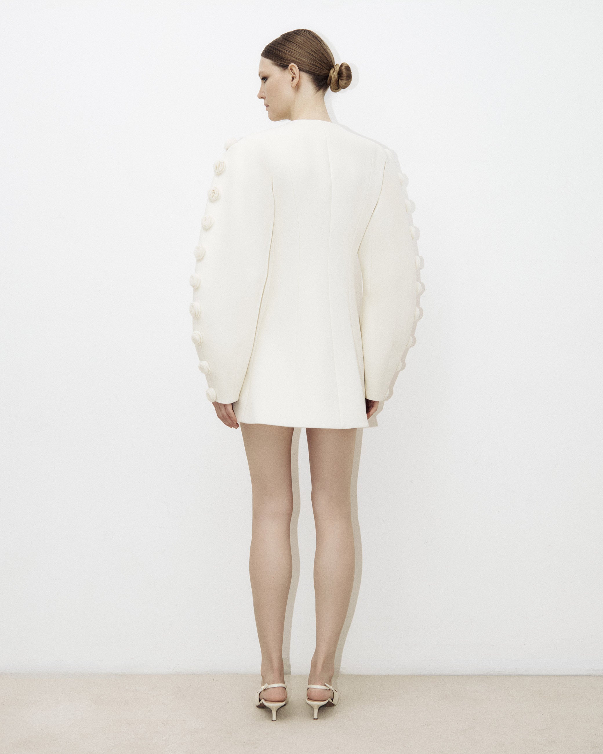 Short Structured Coat with Boli Embroidery