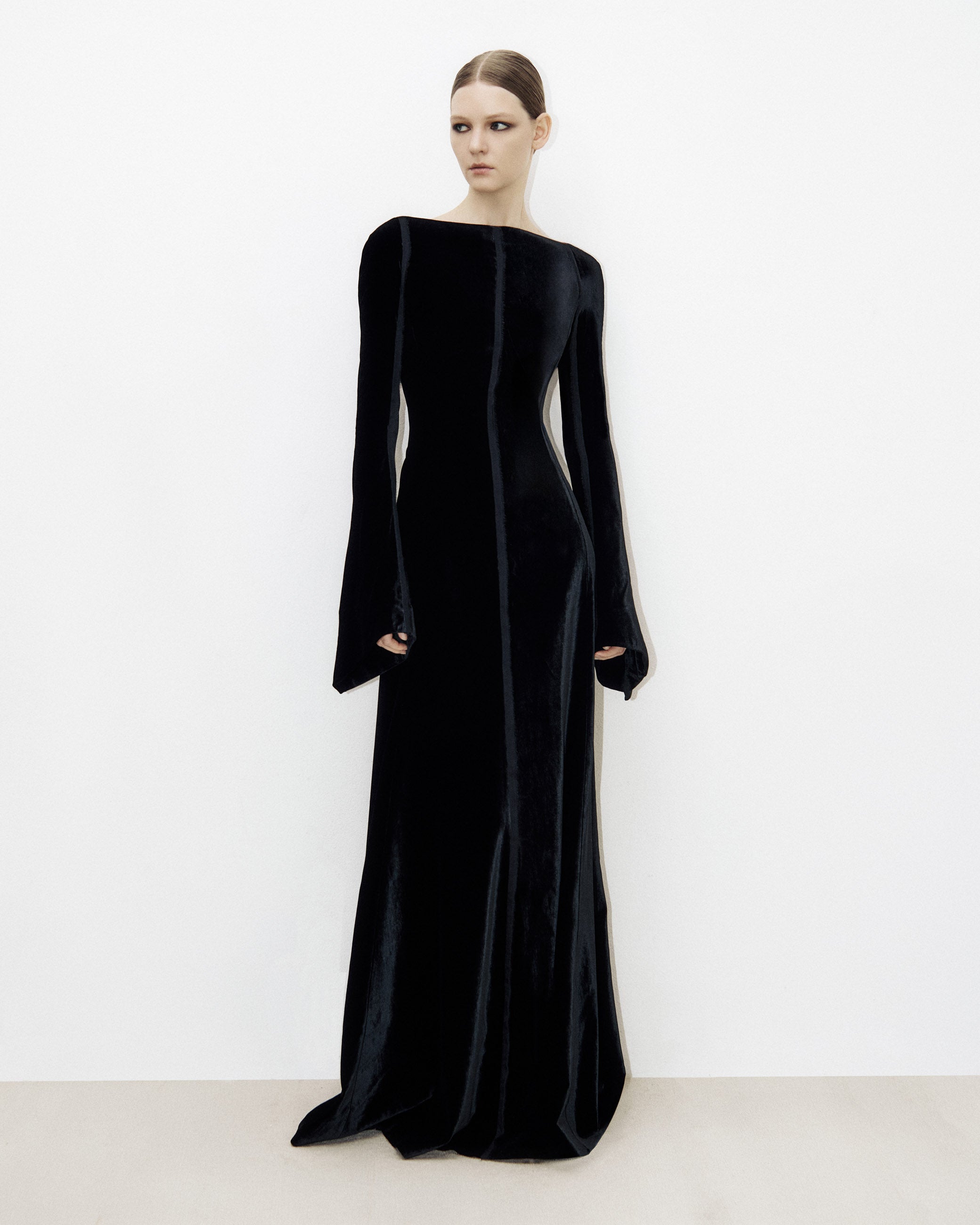 Velvet Open-Back Cocktail Dress