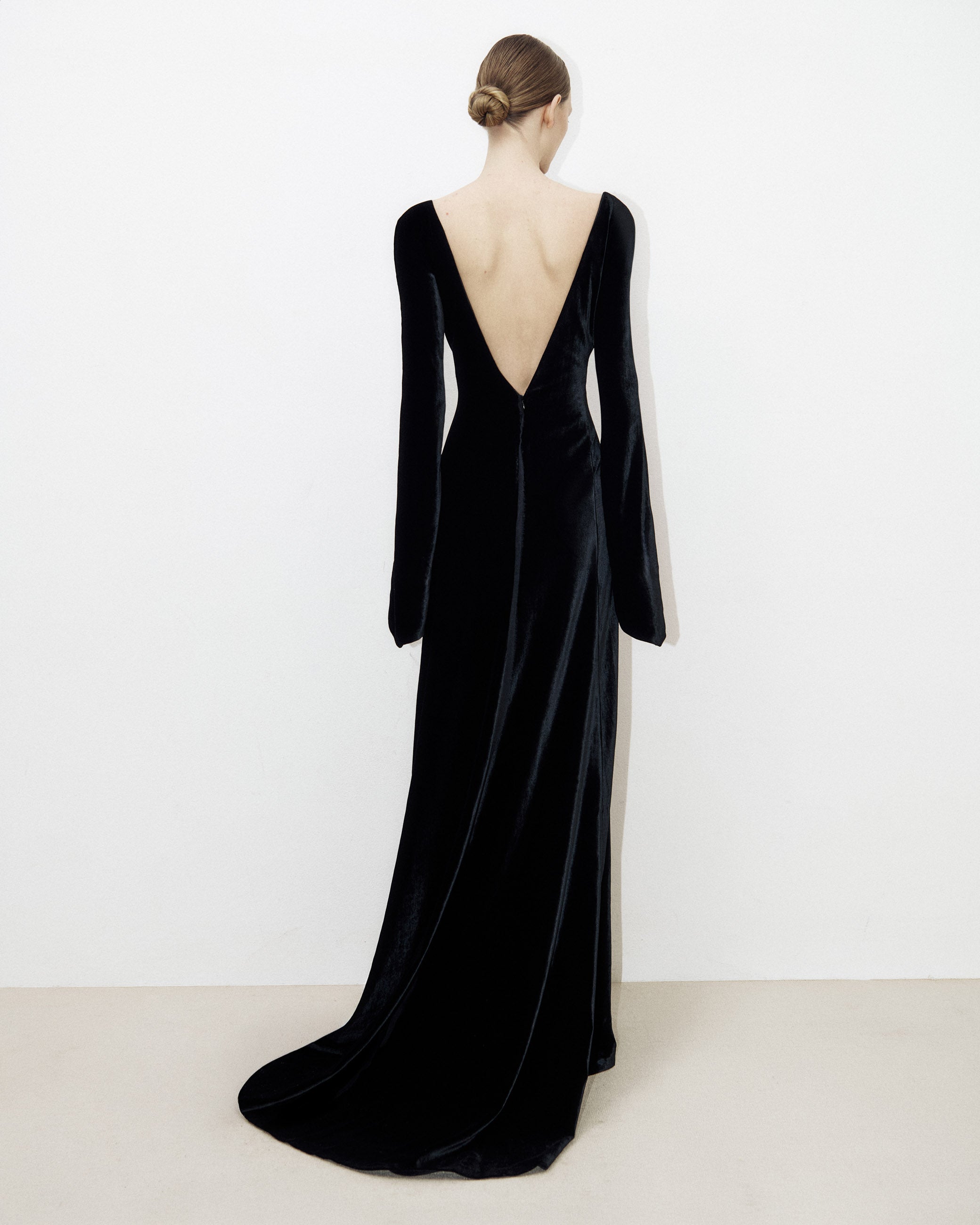 Velvet Open-Back Cocktail Dress