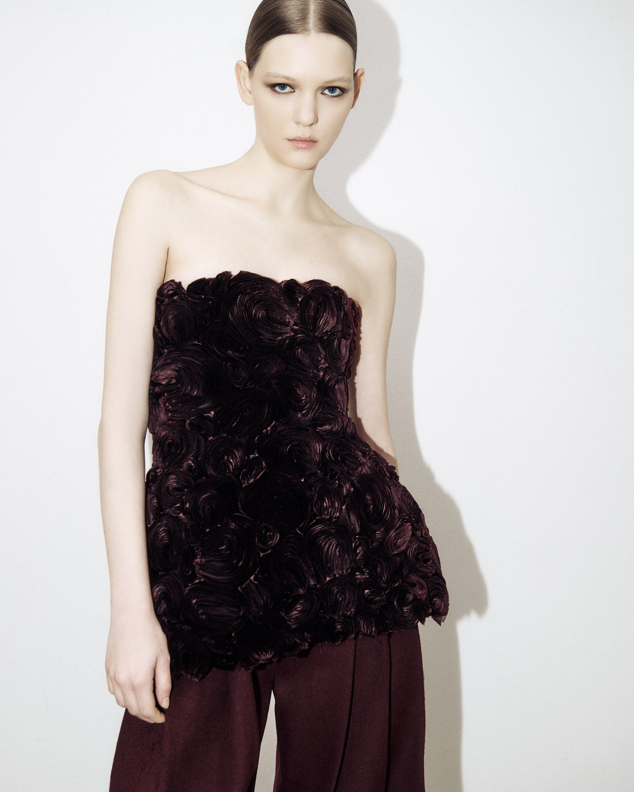 Couture Silk Boli Top & Triple Pleat Tailored Trousers