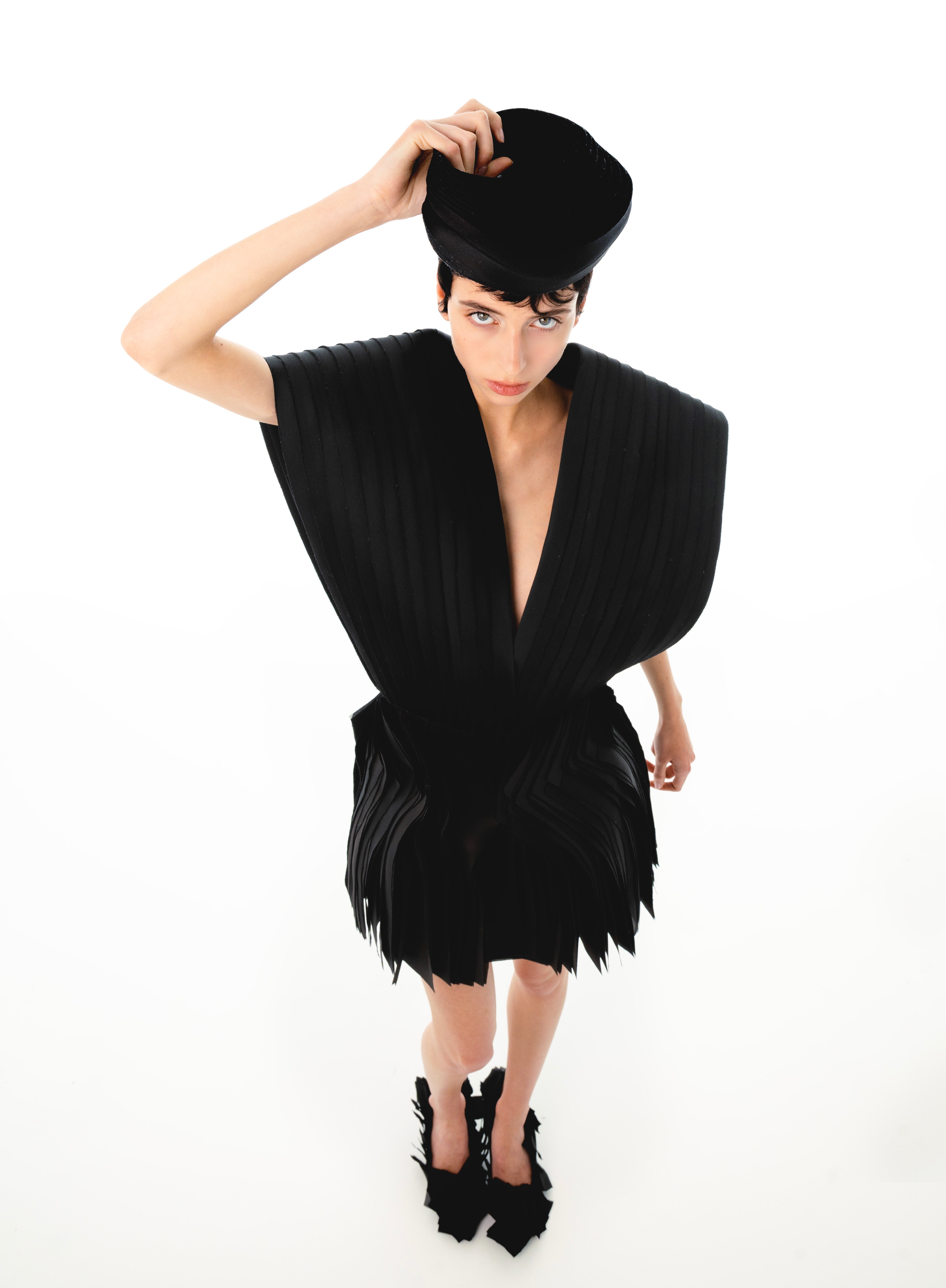 Sculpture Black Dress