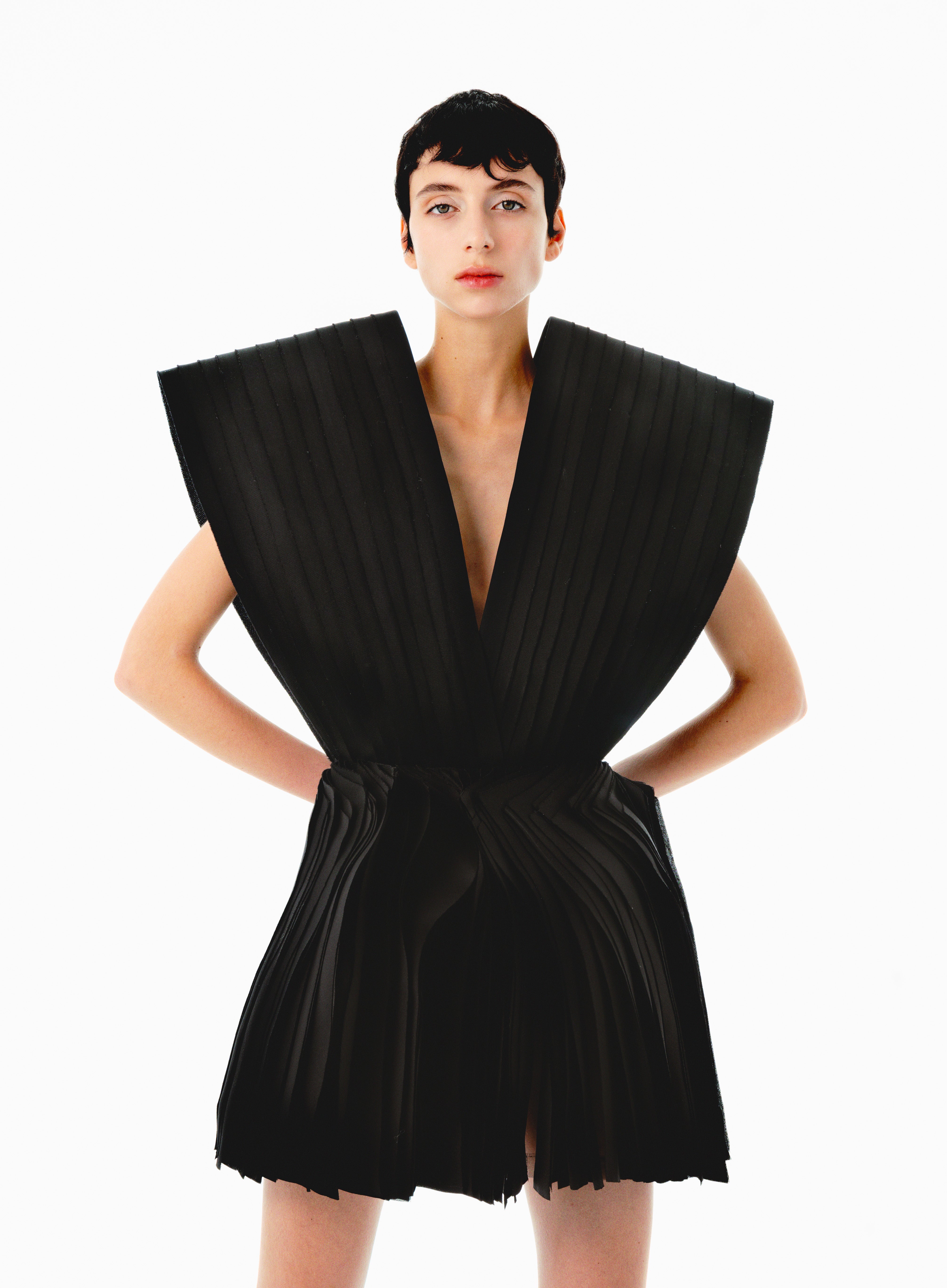 Sculpture Black Dress