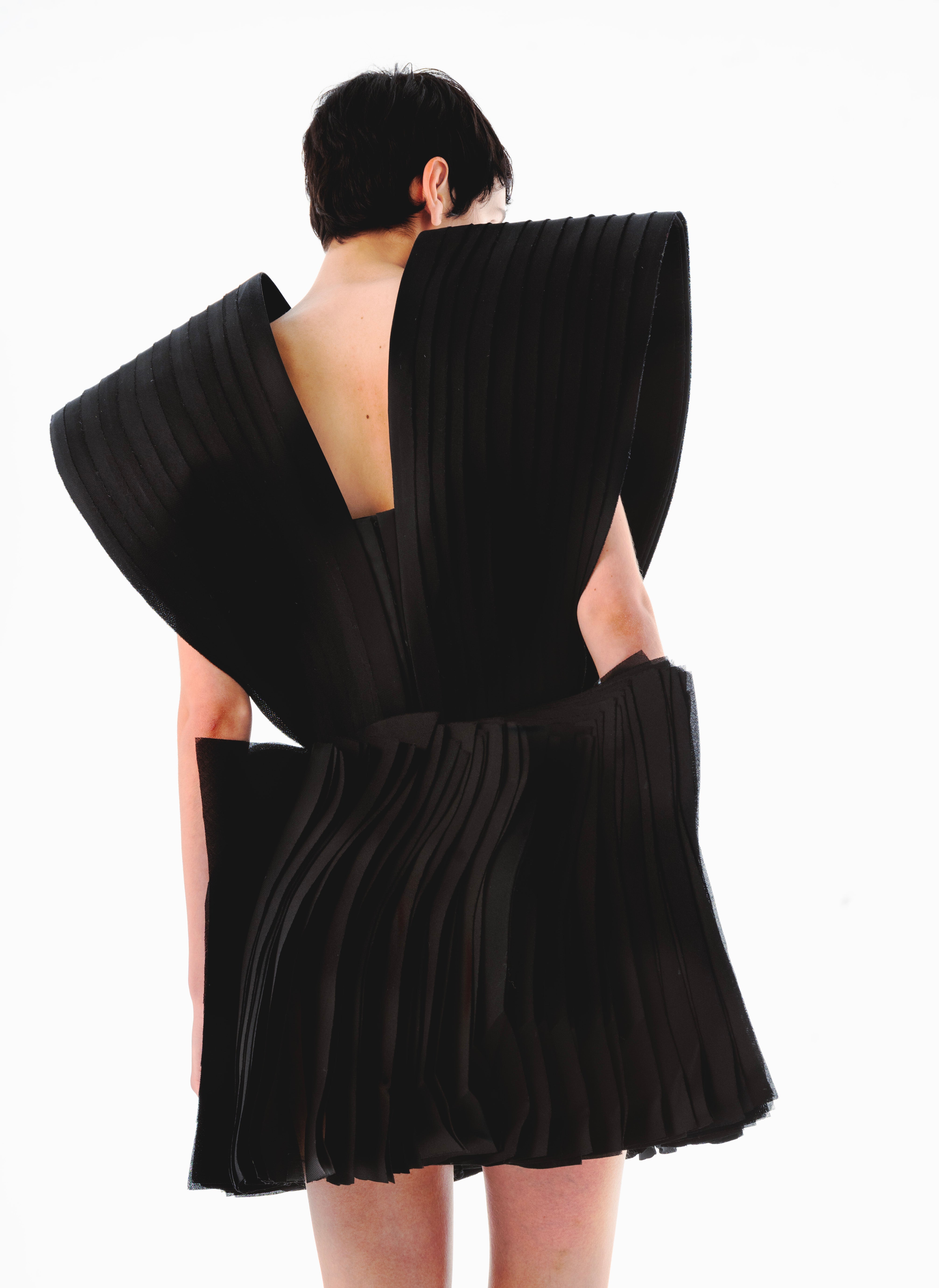 Sculpture Black Dress