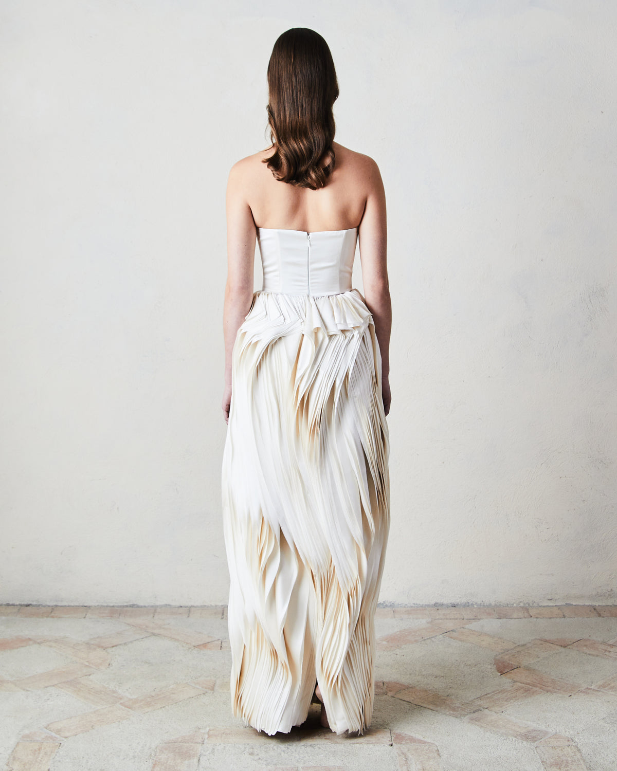 Bustier Floor Length Satin Dress