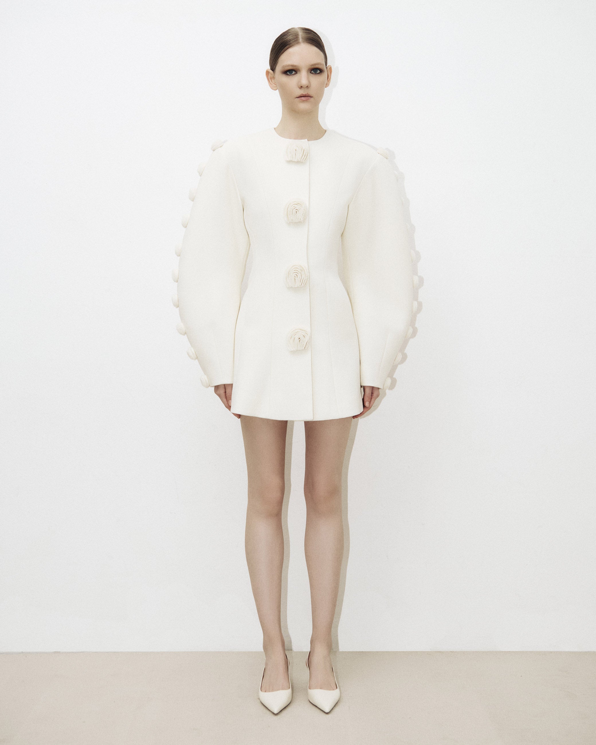 Short Structured Coat with Boli Embroidery