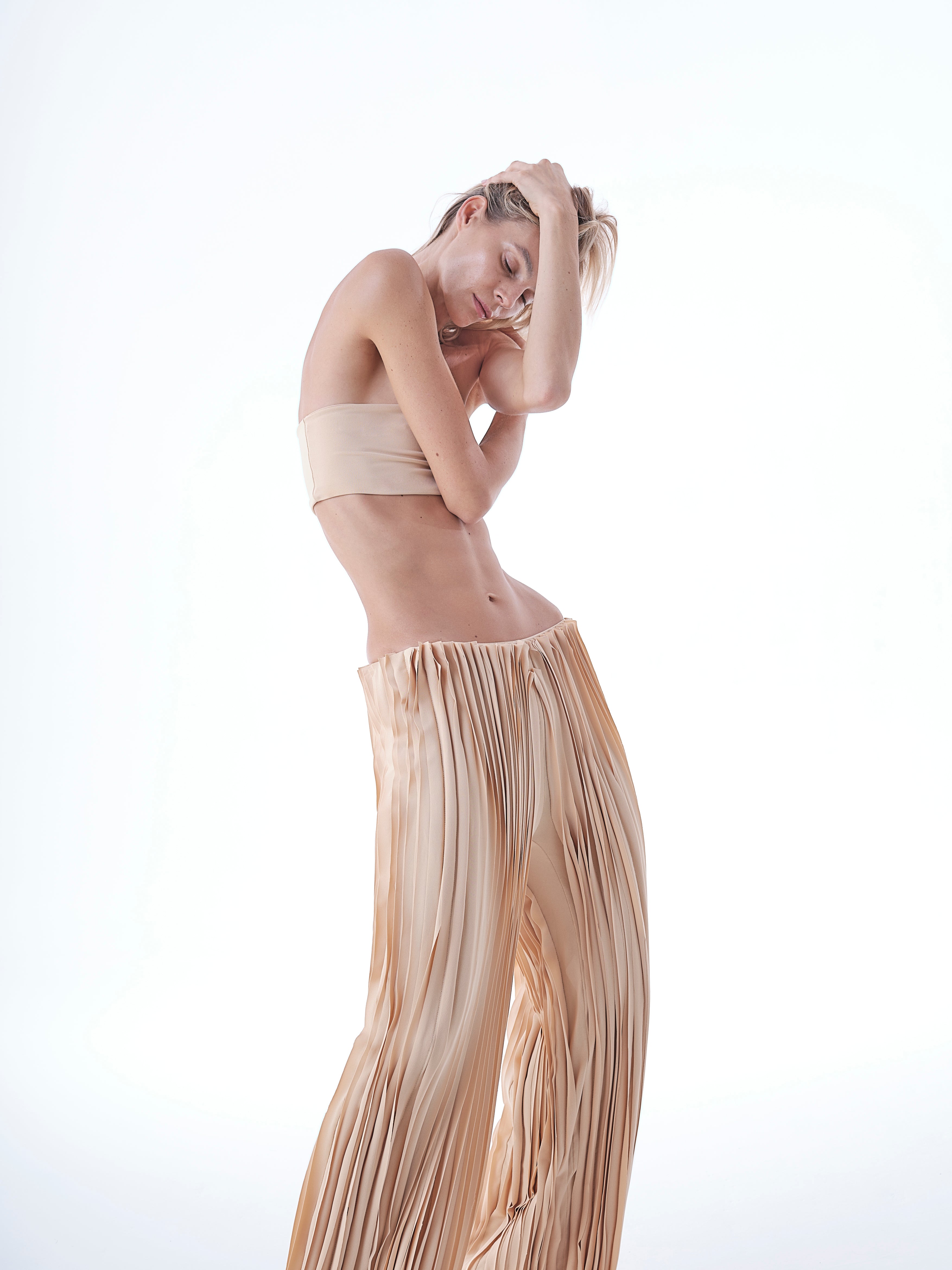 Jersey Top and Layered Pants Set